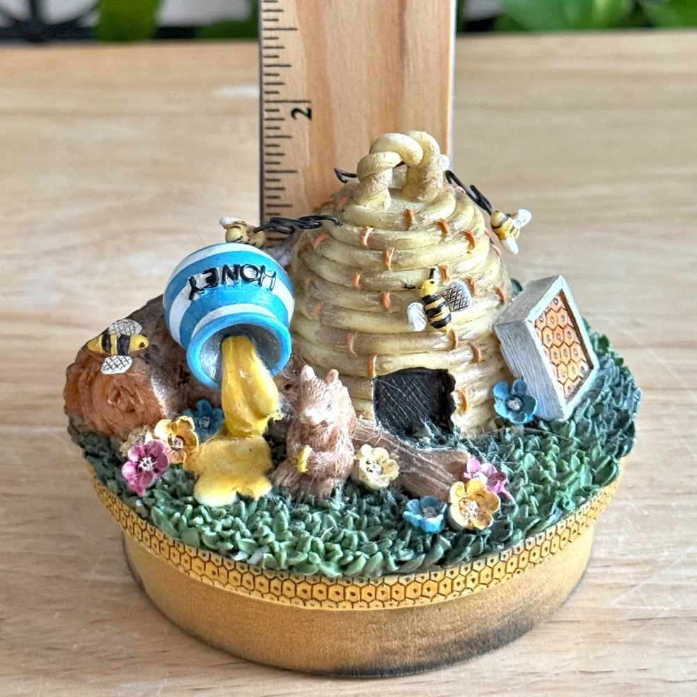 Vintage Our America Beehive Candle Jar Lid Topper Woodland Bee Cottage Farmhouse